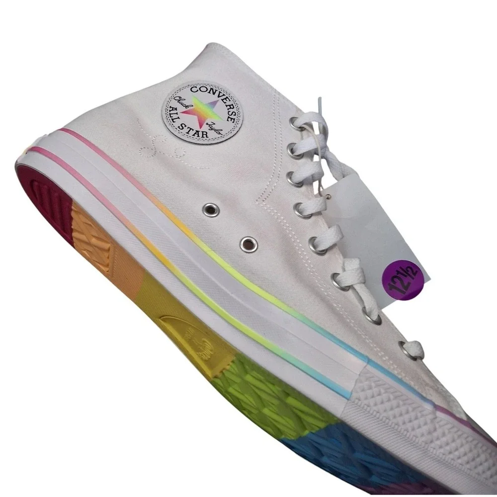 Converse Chuck Taylor CTAS All Star Shoes Men's 10.5 Hi Pride Rainbow A10216C - Picture 5 of 6